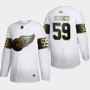 Herren Detroit Red Wings Eishockey Trikot Tyler Bertuzzi #59 Golden Edition Weiß Authentic